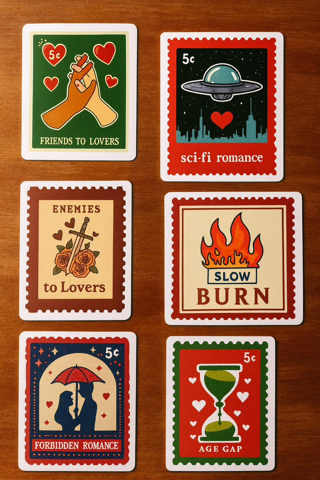 Choose your own trope stickers (6 sticker bundle)
