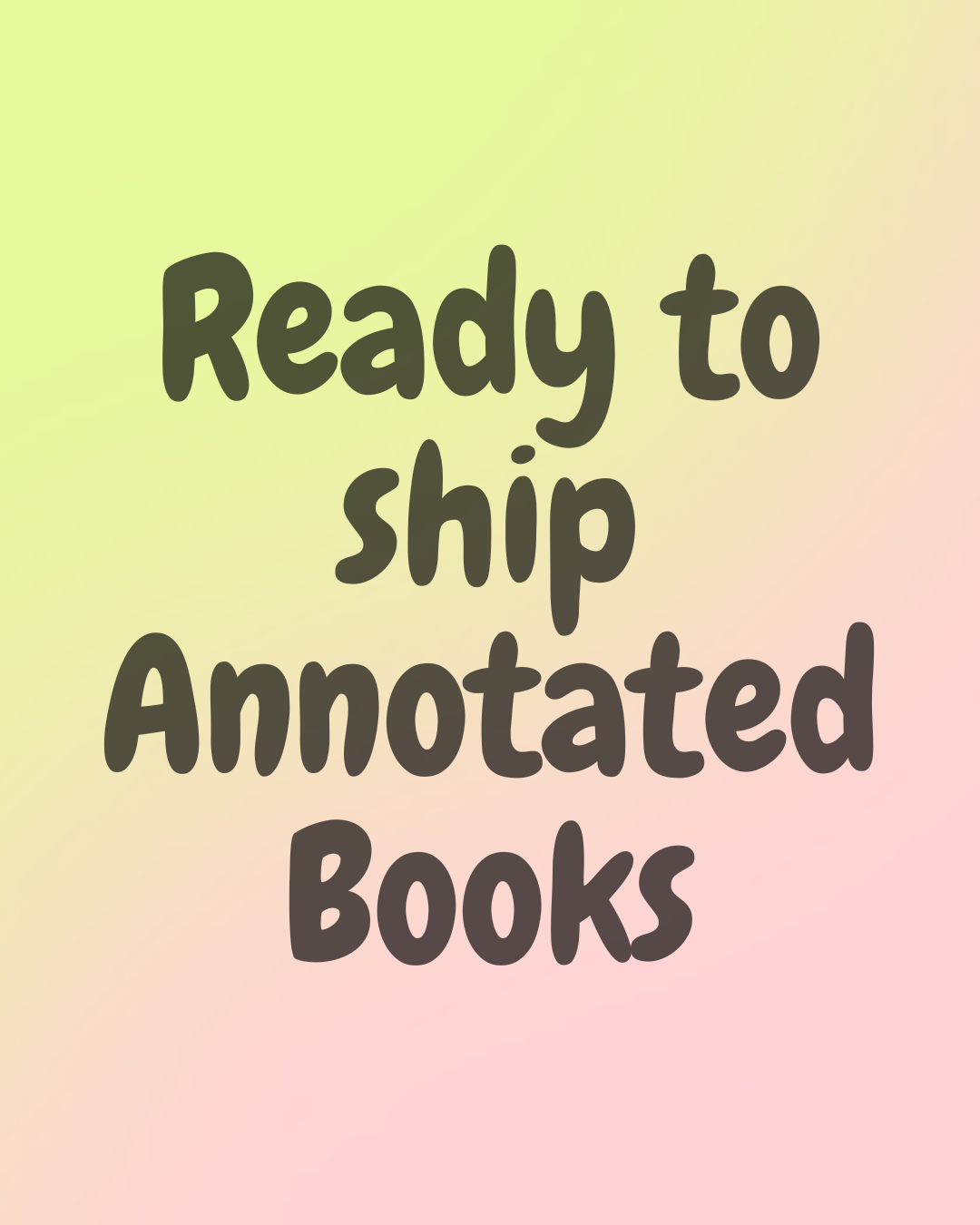 Ready to Ship Annotated Books