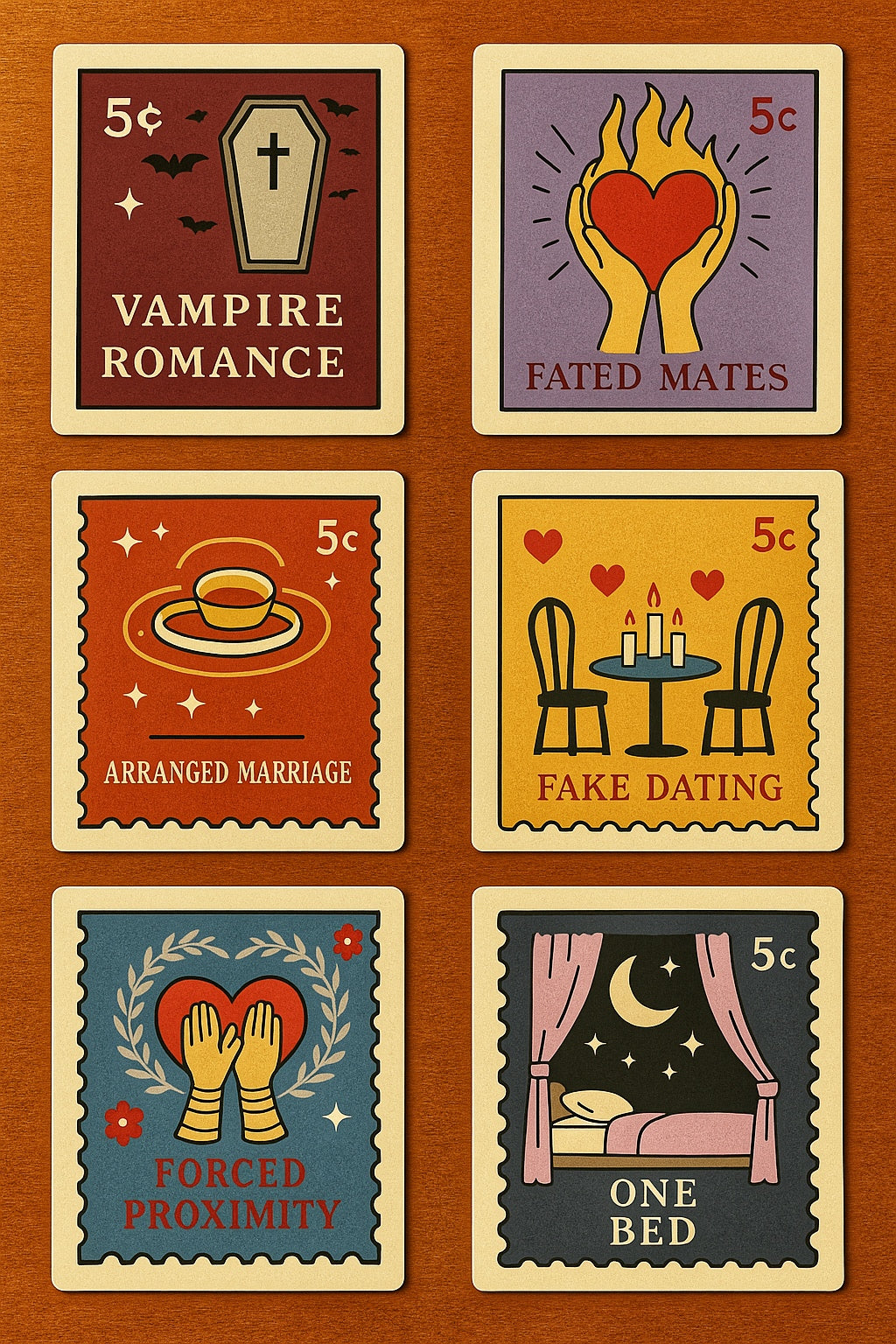 Choose your own trope stickers (6 sticker bundle)